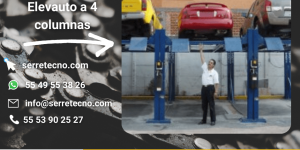 Elevautos sistema de 4 columnas