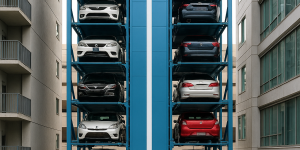 estacionamientos verticales con elevadores automáticos