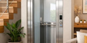 elevador para casa moderno en vivienda residencial en México con diseño compacto y elegante