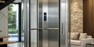 elevador residencial moderno en casa contemporánea con diseño compacto y elegante en México