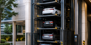 Mejores opciones de estacionamiento vertical en México con autos en plataformas modernas