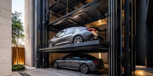 Instalación de elevadores para autos en México en estacionamiento vertical moderno