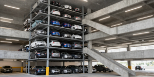 Estacionamiento vertical o rampa en México para aprovechar espacio
