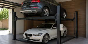 Elevadores para autos en México para garajes con dos vehículos en niveles